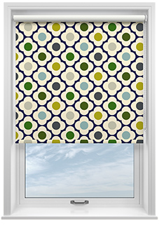 Orla Kiely Spot Flower, Blue Multi - Twist&Fit Roller Blind